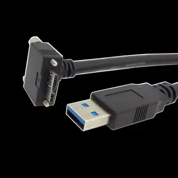 90 Stupňov v Pravom Uhle Micro B konektor USB 3.0 Skrutku Namontujte na USB 3.0 USB3.0 Typ Mužskej Dátový kábel 1,2 m 3 m 4 ft 10 ft 120 cm 300 cm