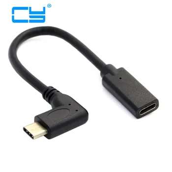 90 Stupňov v Pravom Uhle USB-C, USB 3.1 Typ C Mužov a Žien Rozšírenie Dátový Kábel pre Macbook Tablet 20 cm