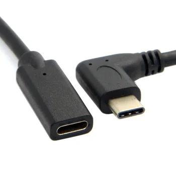 90 Stupňov v Pravom Uhle USB-C, USB 3.1 Typ C Mužov a Žien Rozšírenie Dátový Kábel pre Macbook Tablet 20 cm