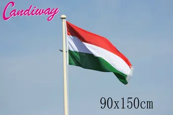 90 x 150 cm maďarskej polyester vlajky Maďarskej vlajky a Vnútorné a vonkajšie dekorácie NN098