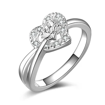 925 sterling silver láska krúžok nové luxusné zirkón strieborný krúžok krúžok osobnosti kúzlo ženy krúžok šperky darček