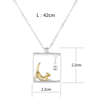 925 sterling silver módne cute cat ženy šperky dámske'pendant náhrdelníky s krátkym reťazcom šperky najlepší narodeninový darček hot predaj