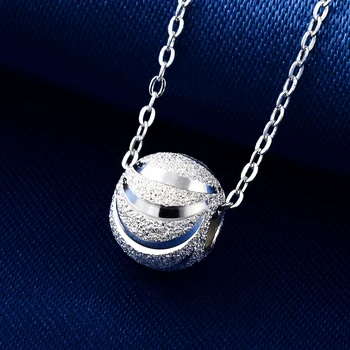 925 Sterling Silver Náhrdelník Lucky perličiek Osiva Reťazca Kúzlo Prívesok Dámy Módne Šperky