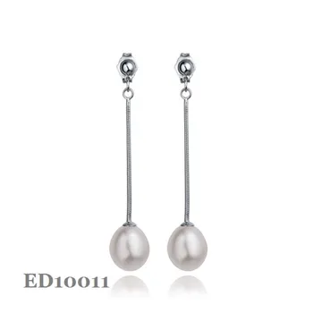 925 sterling silver pearl šperky behúňa dlhé náušnice kvapka valentines darček pre ženy 2016 Hot predaj