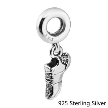 925 Sterling Silver Šperky Beží Obuvi Pôvodného Módny Charms DIY Korálky Hodí Fandola Náramky CKK