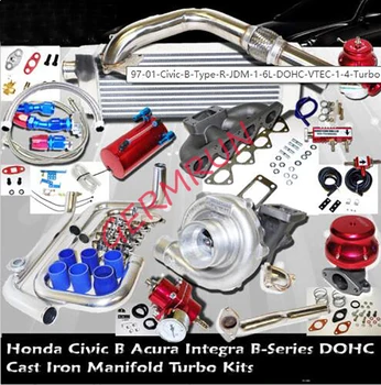 97-01 Civi*c B Typ R(JDM) 1.6 L DOHC VTEC 1-4 Turbo Kity Intercooler kit+Downpipe
