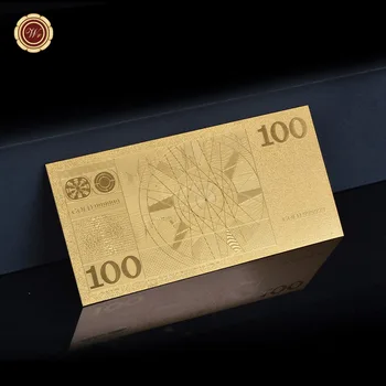 .999 Zlato, Bankovky Plastický 1973 Rok Holandsko 100 Guldenu Plavidlá Dary