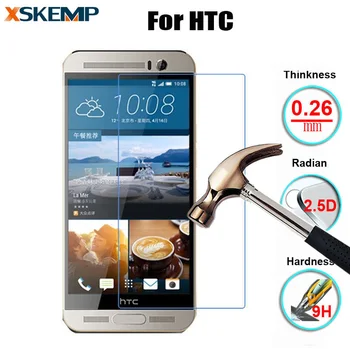 9H 2.5 D Screen Protector Tvrdeného Skla Pre HTC One M9 Mini 2 M8 Mini M7 M10 E9 E9+ E8 M9+ PLUS X9 A9 Kryt Prípade Ochranný Film