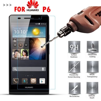 9H Premium Screen Protector Tvrdeného Skla PRE Huawei Ascend P6 prípade P6S P 6 P6 S S-U06 pre huwei p6 skla SKLO