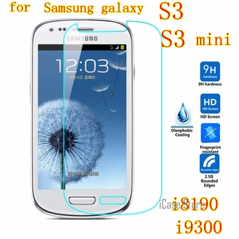 9H tvrdeného skla screen protector fólia Pre Samsung Galaxy S3 S 3 veci i8190 S III S3 mini prípade I8190N I9300 Neo i9301 kryt