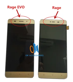 AAA Kvality Pre Highscreen Moc Rage EVO Displeja LCD +Dotyk Digitalizátorom. Obrazovky Montáž Black Studené Farby S Nástrojmi 1PC/Veľa.