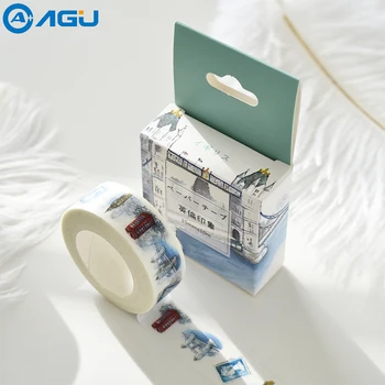 AAGU 1PCS Nové Vzory 15 mm*10m Krásnej Fox Vzor Box Package Washi Lepiacej Pásky na kancelárske potreby Sticky Maskovacia Páska DIIY Papiera, lepiaca Páska