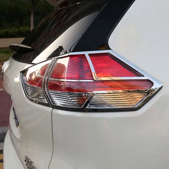 ABS Chrome Zadné zadné svetlo Lampy Kryt zadné Svetlá Rám Dekorácie Trim Dekorácie Na Nissan X-Trail 2016