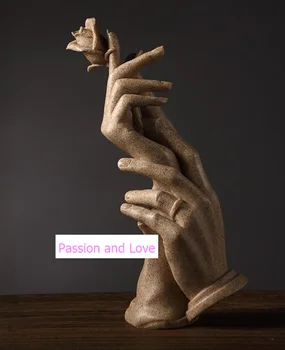 Abstractive Pieskovec Milovníkov' Hands Model Sochy so suvenírmi Ornament Darček a Plavidlá pre Spálňa Decor a Manželstvo Výročie