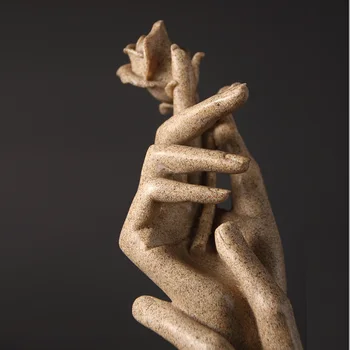 Abstractive Pieskovec Milovníkov' Hands Model Sochy so suvenírmi Ornament Darček a Plavidlá pre Spálňa Decor a Manželstvo Výročie