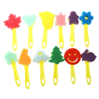ABWE Najlepšie Predaj 12 ks farebné rôznych tvarov Deti Maliarske Remeslo špongia na pečiatky
