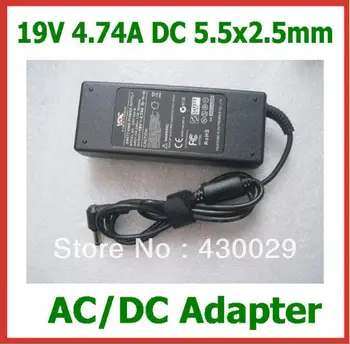 AC/DC Adaptér 19V 4.74 A 90W 5.5x2.5 mm Napájanie pre Lenovo, Asus, Toshiba N102 Notebook Náhradná Nabíjačka a NAPÁJACÍ Kábel