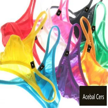 Acebal Cer 2017 pánske spodné prádlo sexy nízkym pásom Bezšvíkové transparentné Hot Lacné, veľkoobchod nylon sexy mužov bielizeň Zvýšiť veľkosť