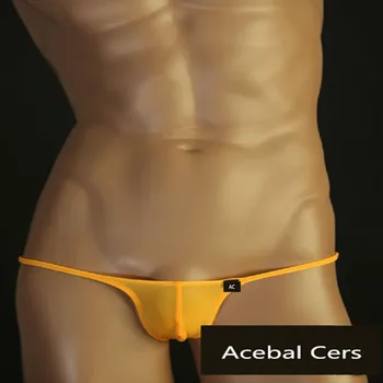Acebal Cer 2017 pánske spodné prádlo sexy nízkym pásom Bezšvíkové transparentné Hot Lacné, veľkoobchod nylon sexy mužov bielizeň Zvýšiť veľkosť