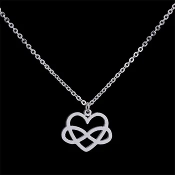 ACEBFEET Srdce Infinity Collier Ženy, Šperky z Nerezovej Ocele s Príveskom, Náhrdelníky Jedinečný Bijoux Geometrické Colar Masculino Reťazca
