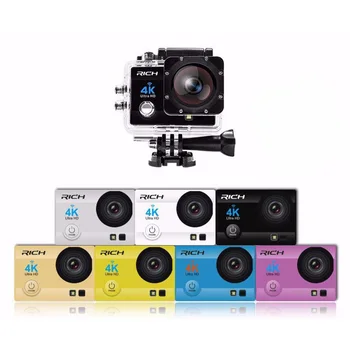 Action Cam Videokamera HD 1080P 2.0 palcový WIFI 170 stupeň Objektív 30 M vodotesná Športová Kamera Extra Hlavu popruh +Monopod+brašna