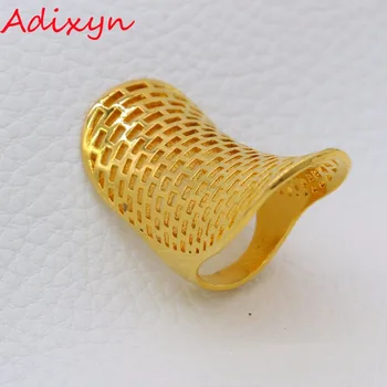 Adixyn Mať Osobnosť Krúžok pre Ženy, Mužov, Zlatá Farba Kúzlo Strany Šperky Afriky Arabských Položky N0257B