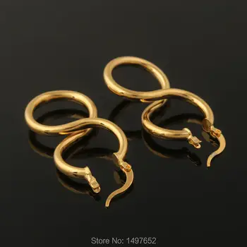 Adixyn Nový Príchod Hladké Visieť Náušnice . Zlatá Farba Módne Šperky Pre Ženy, Afriky, Austrálie Keňa Štýl