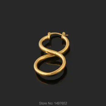 Adixyn Nový Príchod Hladké Visieť Náušnice . Zlatá Farba Módne Šperky Pre Ženy, Afriky, Austrálie Keňa Štýl