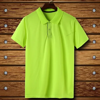 Adsmoney pánske jednofarebné klope krátky rukáv Polo sport pánske oblečenie košele Bedminton Golf Priedušná Športové Tričko