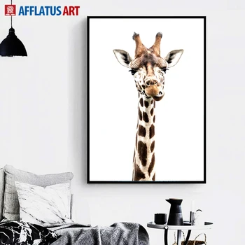AFFLATUS Žirafa Ananás Citácie Wall Art Plátno na Maľovanie Moderné Plagáty A Potlačou obrazov na Stenu Pre Deti Izba Spálňa Decor