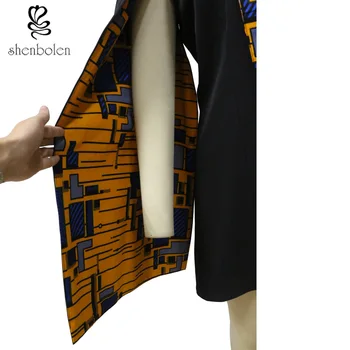 Africké kabát pre ženy móda Oboch stranách nosenie bunda pravda, vosk textílie čistej bavlny Vyhovovali Tradíciu dashiki tlač shenbolen