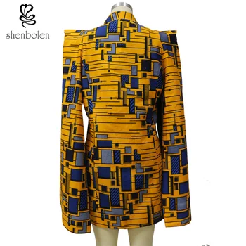 Africké kabát pre ženy móda Oboch stranách nosenie bunda pravda, vosk textílie čistej bavlny Vyhovovali Tradíciu dashiki tlač shenbolen