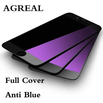 AGREAL 9H 2.5 D Úplné Pokrytie Tvrdeného Skla Pre Apple iphone 7 Plus Screen Protector Anti Modré Svetlo Ochranná Fólia pre iphone 7