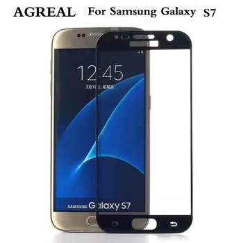 AGREAL Úplné Pokrytie Tvrdeného Skla pre Samsung Galaxy S6 S7 J5 J7 Prime Poznámka 4 5 Galaxy A3 A5 A7 2016 2017 Screen Protector Film