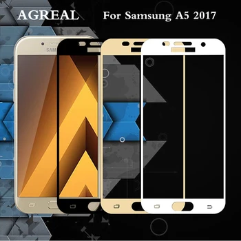 AGREAL Úplné Pokrytie Tvrdeného Skla pre Samsung Galaxy S6 S7 J5 J7 Prime Poznámka 4 5 Galaxy A3 A5 A7 2016 2017 Screen Protector Film