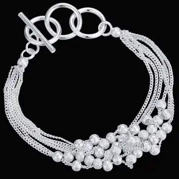 AH134 Veľkoobchod striebro 925 šperky, náramky pre ženy mincový striebro-šperky, módne šperky Visí ShaZhu hrozna Náramky