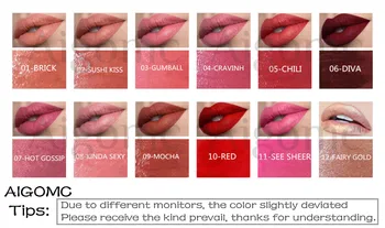 AIGOMC Hot Značky Ľahké Nosenie Matný Tekutý Rúž Hot Sexy Farby Pera, Farba Matný Rúž Nepremokavé Dlhotrvajúci Lesk na Pery