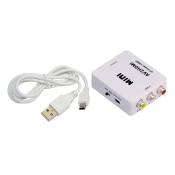 Aikexin AV Mini-HDMI Prevodník, Kompozitný RCA CVBS HDMI Konvertor Videa 720/AŽ 1080p Scaler AV2HDMI pre TV/PC/PS3/Blue-Ray