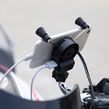 Aileap Riadidlá Motocykla Telefón Mount Univerzálne Motocyklové Držiaka Telefónu s USB Nabíjačka pre iPhone, Samsung, GPS, Gopro
