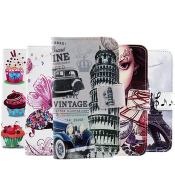 AiLiShi Módne PU Maľované Pokrytie Pokožky Kniha-Flip Dizajn Elegantný Cartoon Kožené puzdro Pre Lenovo A859 A 859 S Card