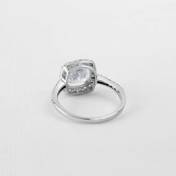 AINOUSHI 2 Carat Vankúš Halo Prsteň Zásnubný Snubné Prstene 925 Sterling Silver Krúžky Prst Lab Vytvorili Pre Ženy Strany Darček
