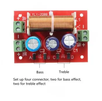 Ajustable Treble/Bass Delič Frekvencie 2 Pásmový Reproduktor, Audio Crossover Filtre CK