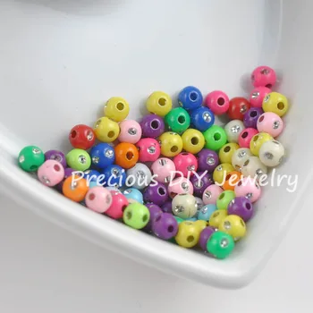 Akryl Dištančné Voľné Korálky Kolo Candy Zmiešané Pre Šperky, takže DIY 500pcs 5mm YKL0018X