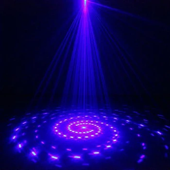 Aktivované zvukom 24IN1 Zelená Modrá Laser Party Poschodí Tanec Svetla S IR Diaľkové Hudobné Vybavenie Svadobné Party Svetlá