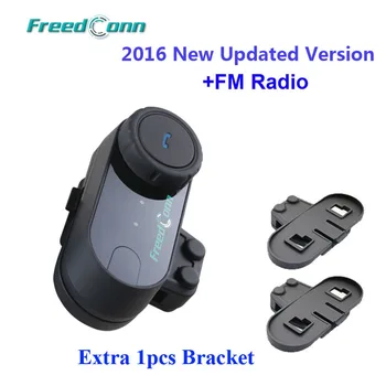 Aktualizovaná Verzia!! FreedConn T-COM VB Bluetooth BT Prilba Komunikačný Headset s FM Rádio+Extra 1pcs Držiak