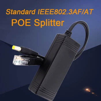 Aktívny 10/100M PoE Splitter Power Over Ethernet 48V na 12V v Súlade IEEE802.3af/v Standard