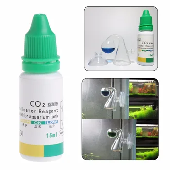 Akvárium CO2 Indikátor Riešenie Ryby Nádrž Kvapaliny Test Vodné Rastliny Dodávky Dlhodobé Akvárium Produkt C42