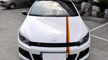 Aliauto 3 x Auto-styling nemeckej vlajky reflexné auto samolepky a nálepky nepremokavé Príslušenstvo pre volkswagen passat b5, Polo, Golf