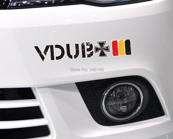 Aliauto Auto Príslušenstvo VDUB Kríž Nemecko Vlajka Reflexné Auto Samolepky A Nálepky Pre Audi, Volkswagen GolfGTI Sagitar Scirocco