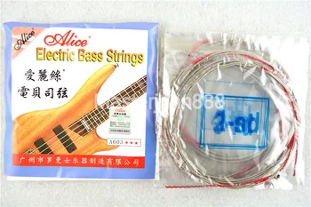 Alice A603-M/L Electric Bass Strings 4/5/6-String Ocele Corel&Zliatin Niklu Rany Poniklovaná Loptu Koniec Struny Nastaviť